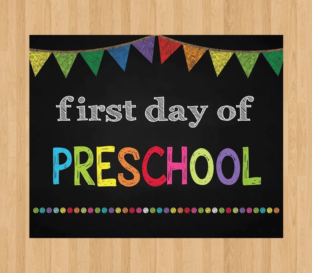 First Day Of Prek Sign Free Printable First Day Of School ungraded 
