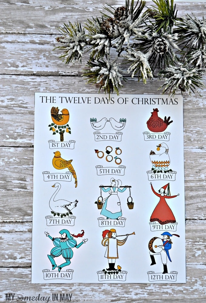 Free 12 Days Of Christmas Printables