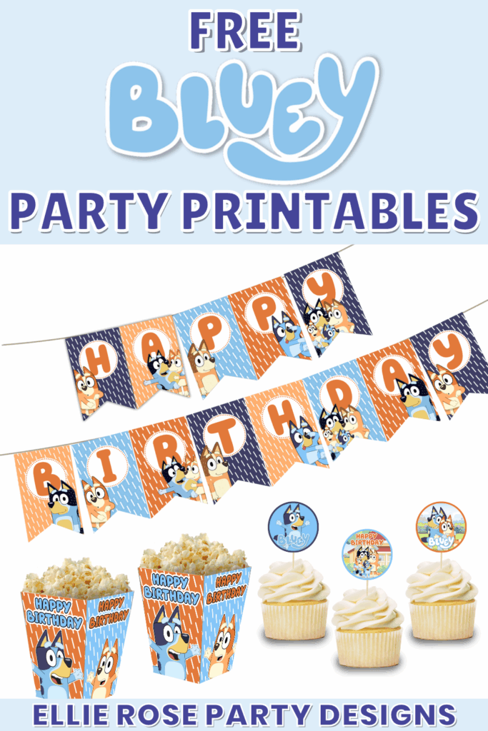 Free Bluey Party Printable Ideas Ellierosepartydesigns