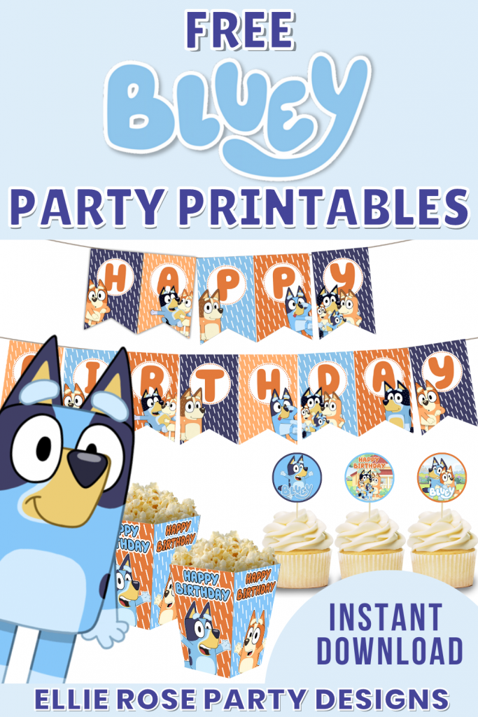 Free Bluey Party Printable Ideas Ellierosepartydesigns Boy 