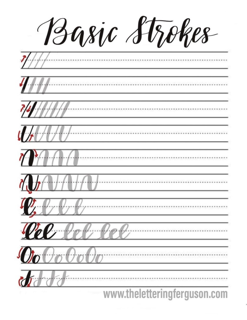 Free Calligraphy Templates Content Calendar Template