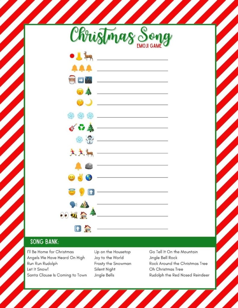 Free Christmas Emoji Game With Answers free Printable OriginalMOM