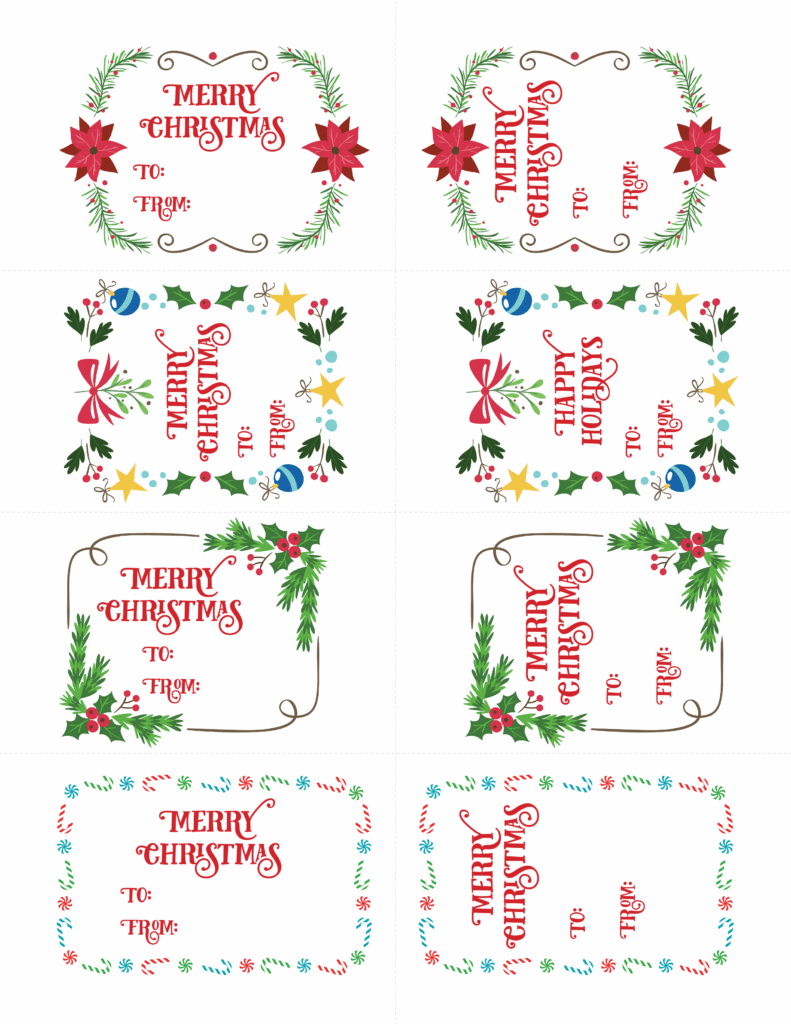 Free Christmas Gift Tags Full color Ready To Print Print Color Fun 