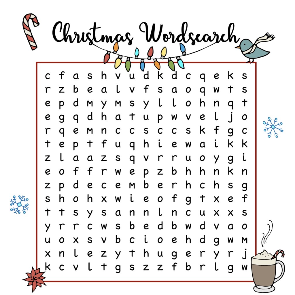 Free Christmas Word Search Printable Printable Free Templates