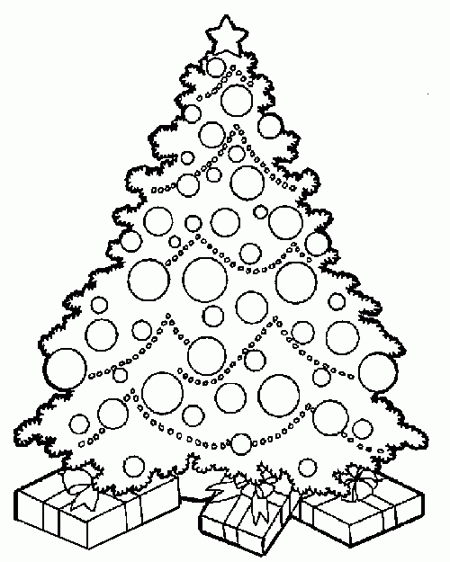 Free Coloring Pages Christmas Tree Coloring Pages