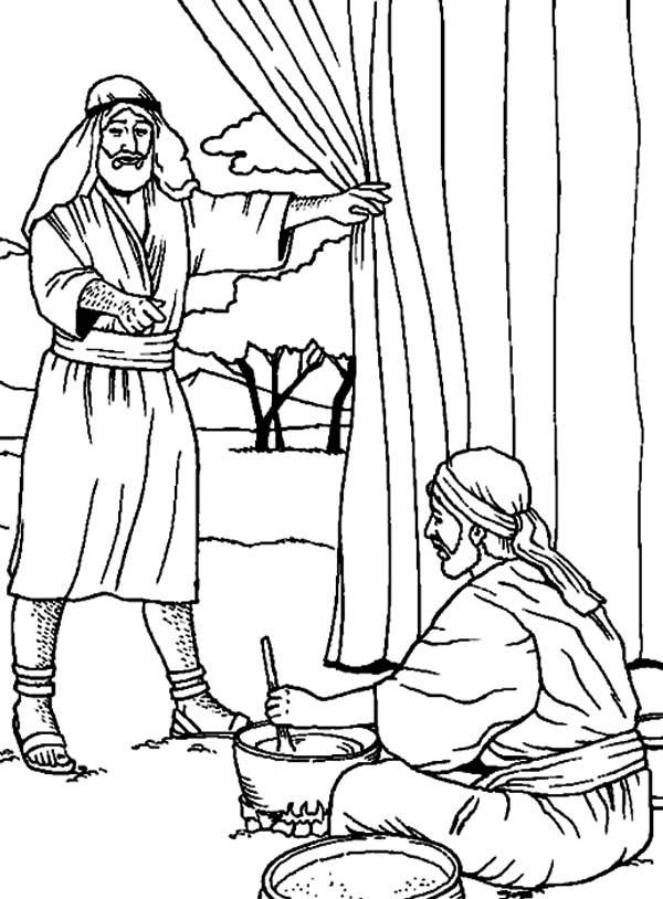 Free Coloring Pages Jacob And Esau Coloring Home