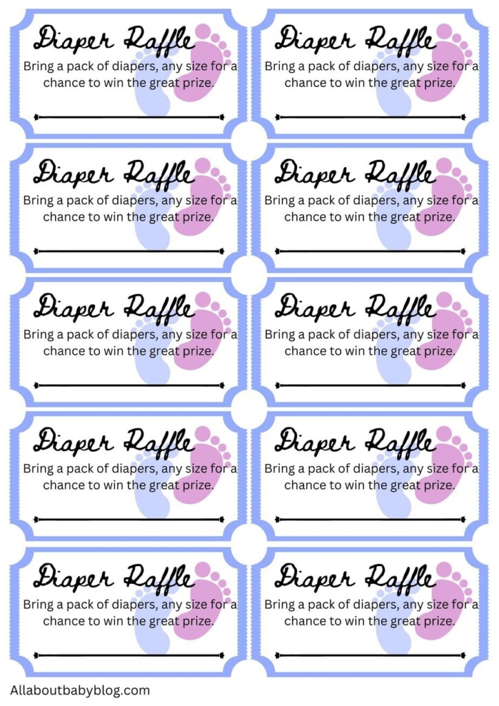 Free Diaper Raffle Ticket Printables