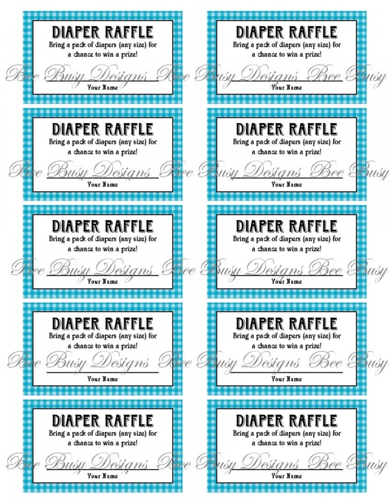 Free Diaper Raffle Tickets Printable