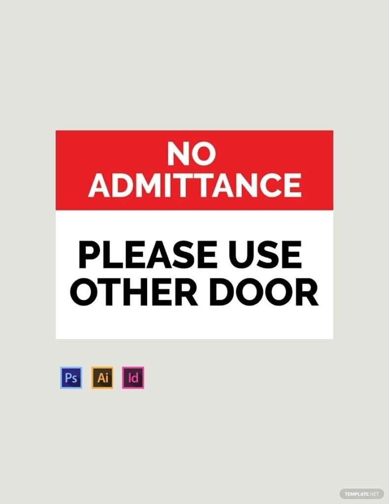 Free Door Sign Template
