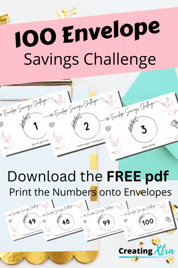 Free Download 100 Envelope Savings Challenge Savings Challenge 