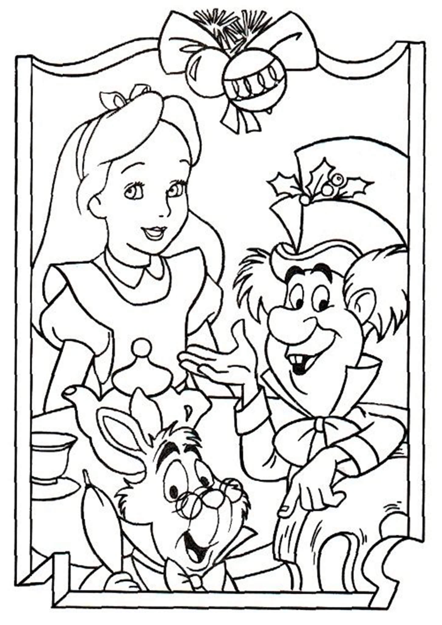 Free Easy To Print Alice In Wonderland Coloring Pages Tulamama
