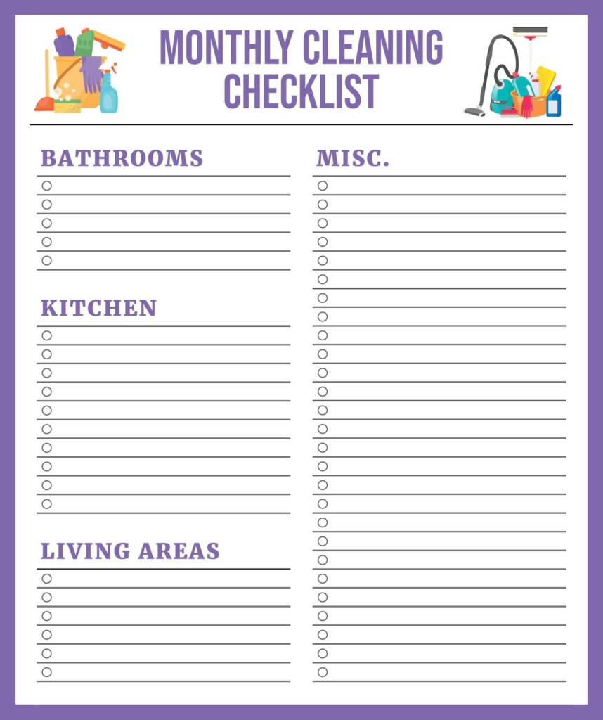 Free Editable Printable Cleaning Schedule Includes Daily Weekly And 