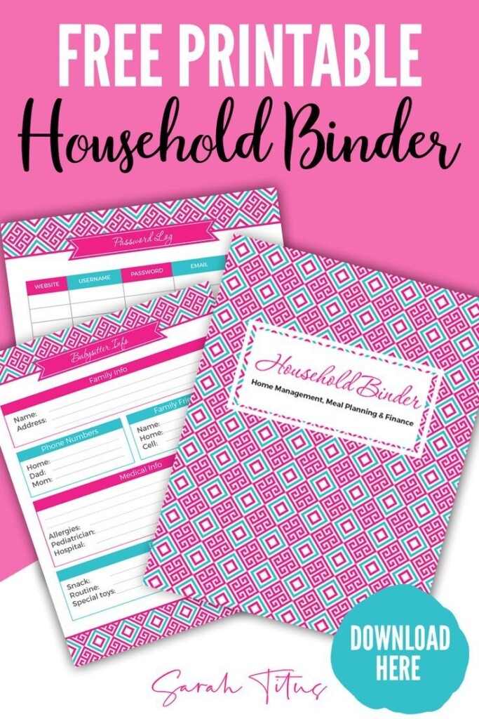 Free Editable Printable Home Management Binder
