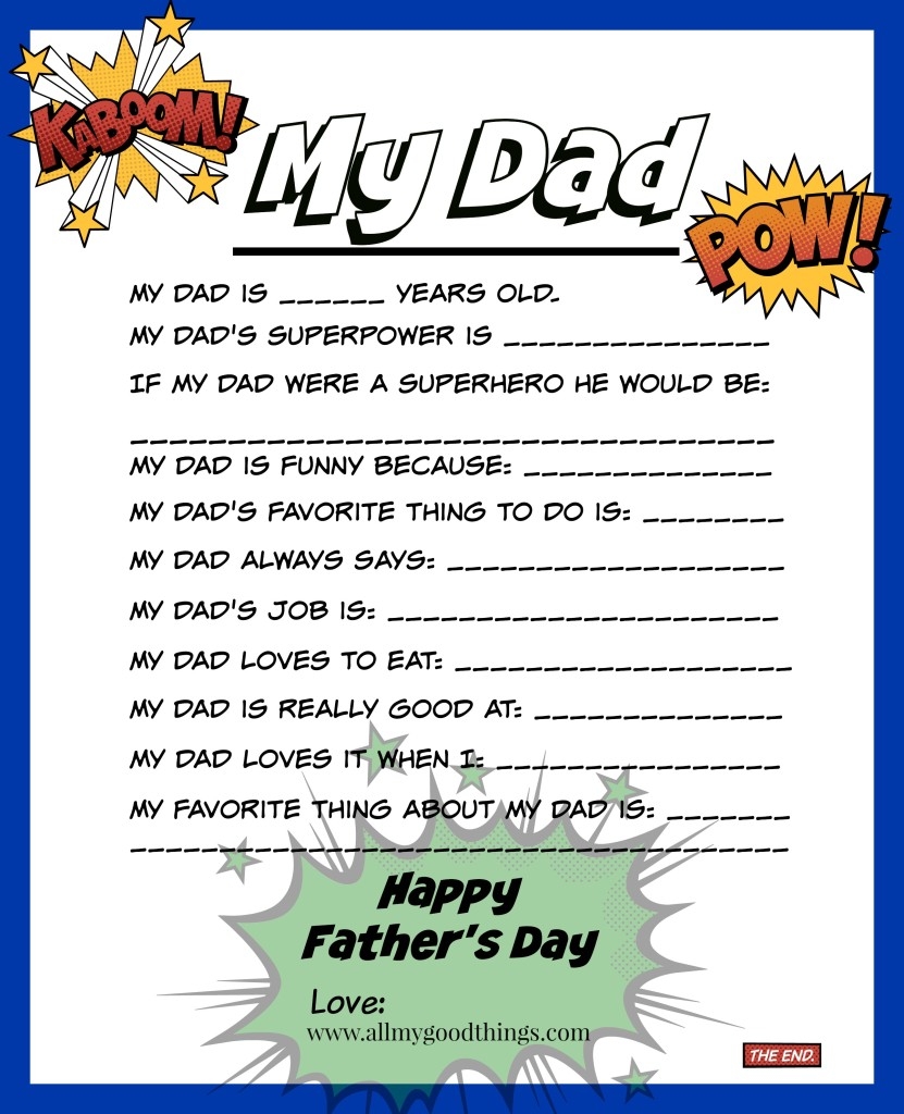 Free Father 39 s Day Printable