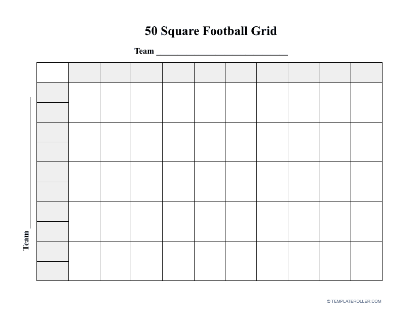 Free Football Squares Templates Customize Download Print PDF 