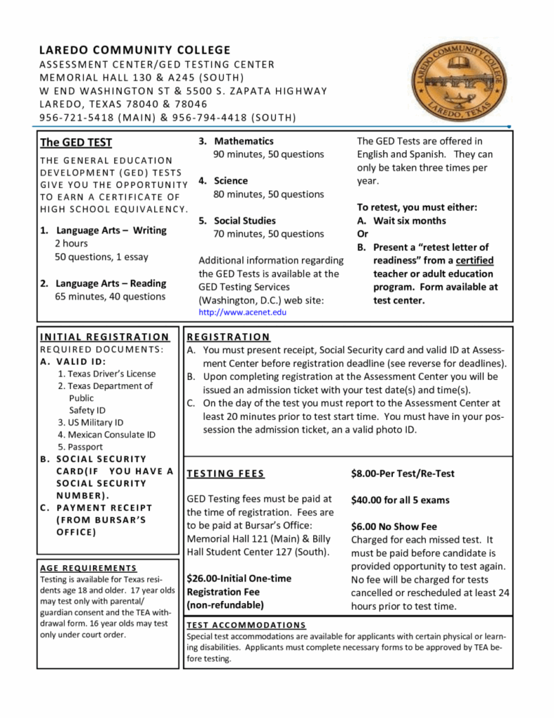 Free Ged Practice Test Printable
