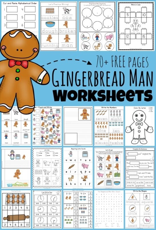  FREE Gingerbread Numbers Order Printable Activity