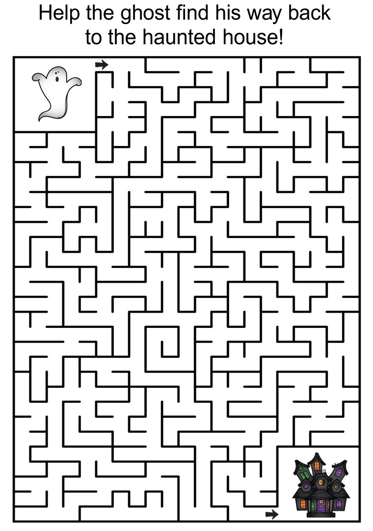 Free Halloween Maze Printables
