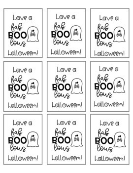Free Halloween Printable Gift Tags By Tidy Up And Teach TpT