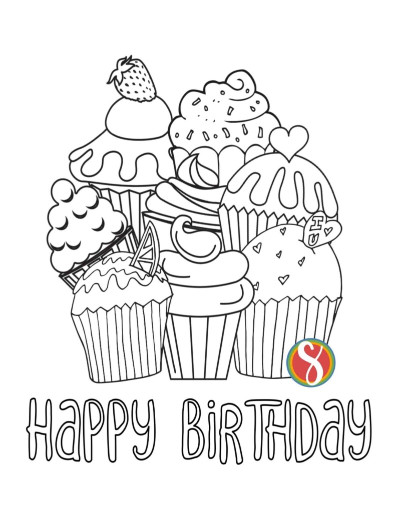 Free Happy Birthday Coloring Pages Stevie Doodles