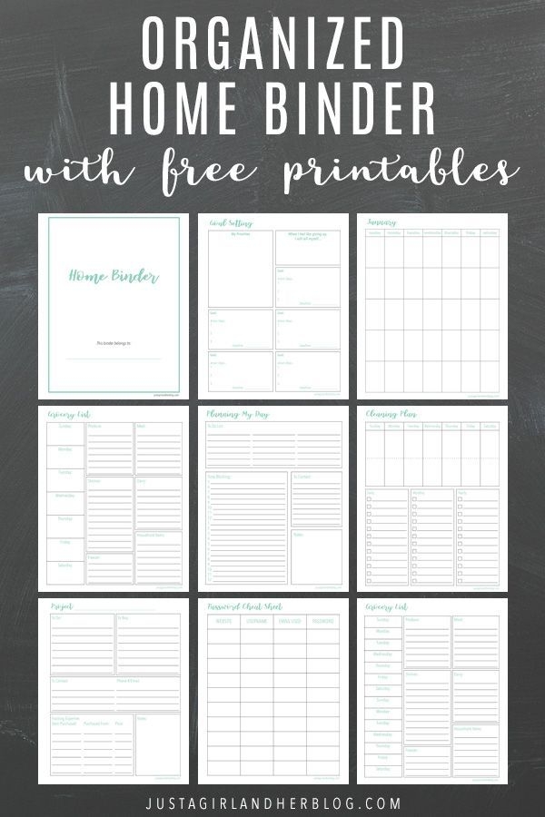 Free Home Management Binder Printables Printable And Enjoyable Learning