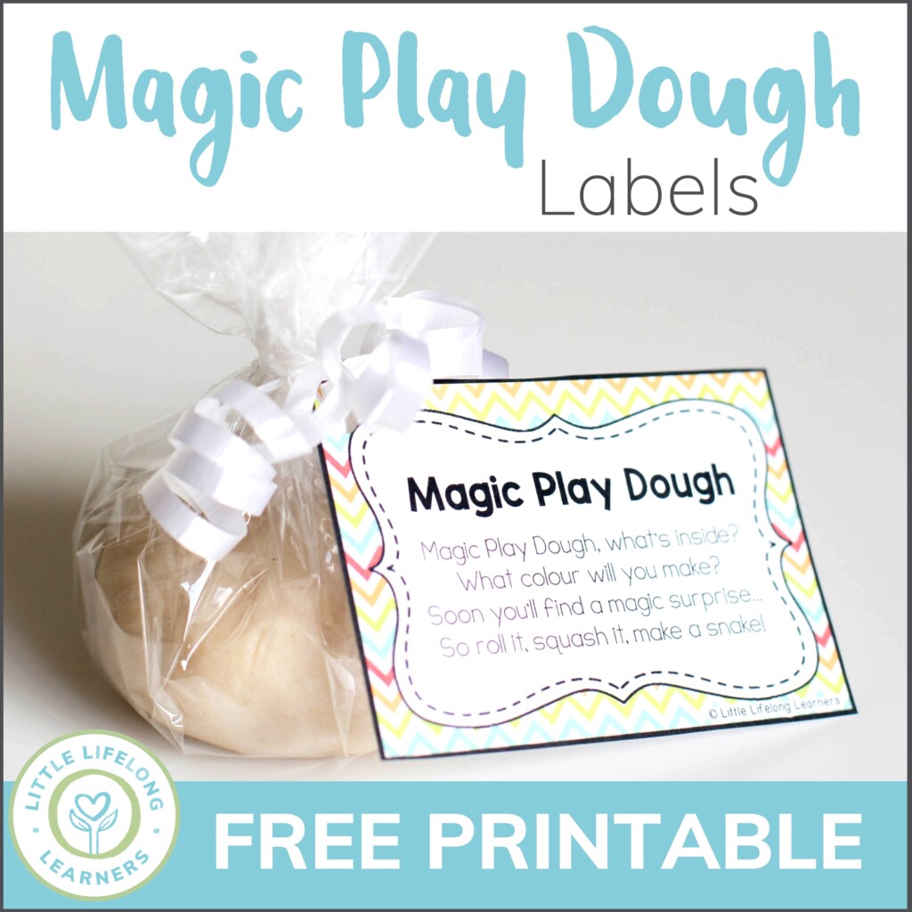 FREE Magic Play Dough Labels Little Lifelong Learners