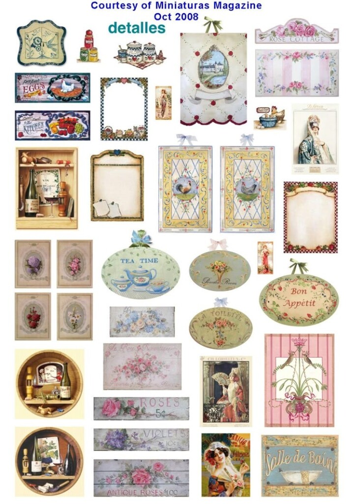Free Mini Dollhouse Printables