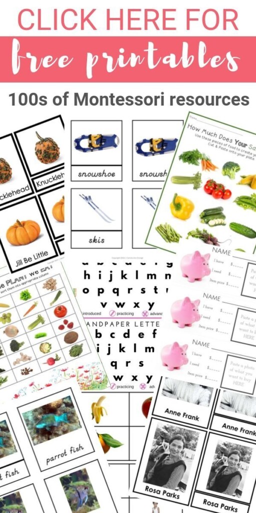FREE Montessori Printables Montessori Printables Montessori 