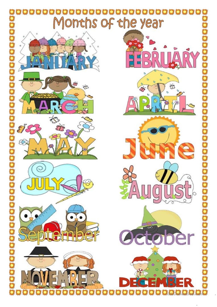 Free Months Of The Year Printables