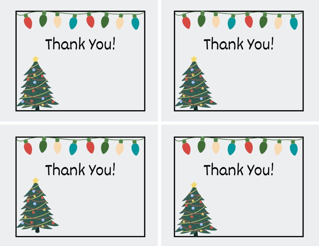 Free Online Printable Christmas Thank You Cards Download Free Online 