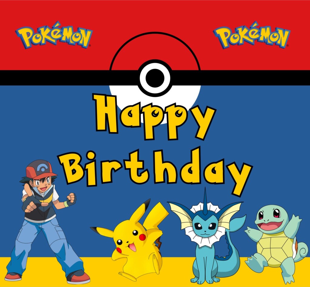 Free Pokemon Birthday Card Printables