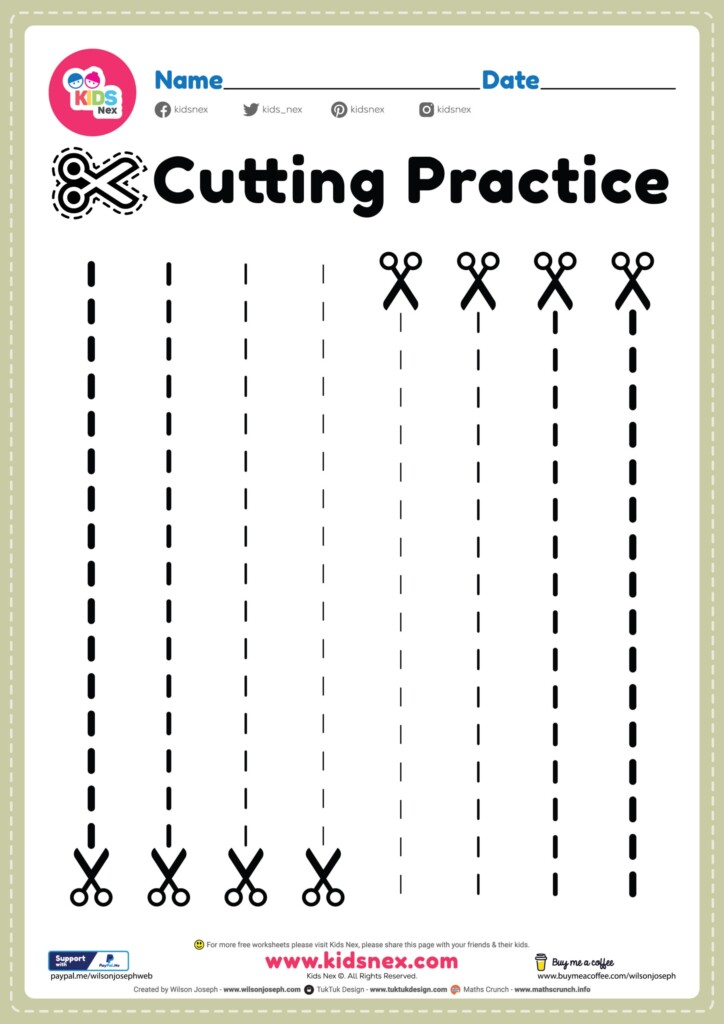 Free Preschool Cutting Worksheets