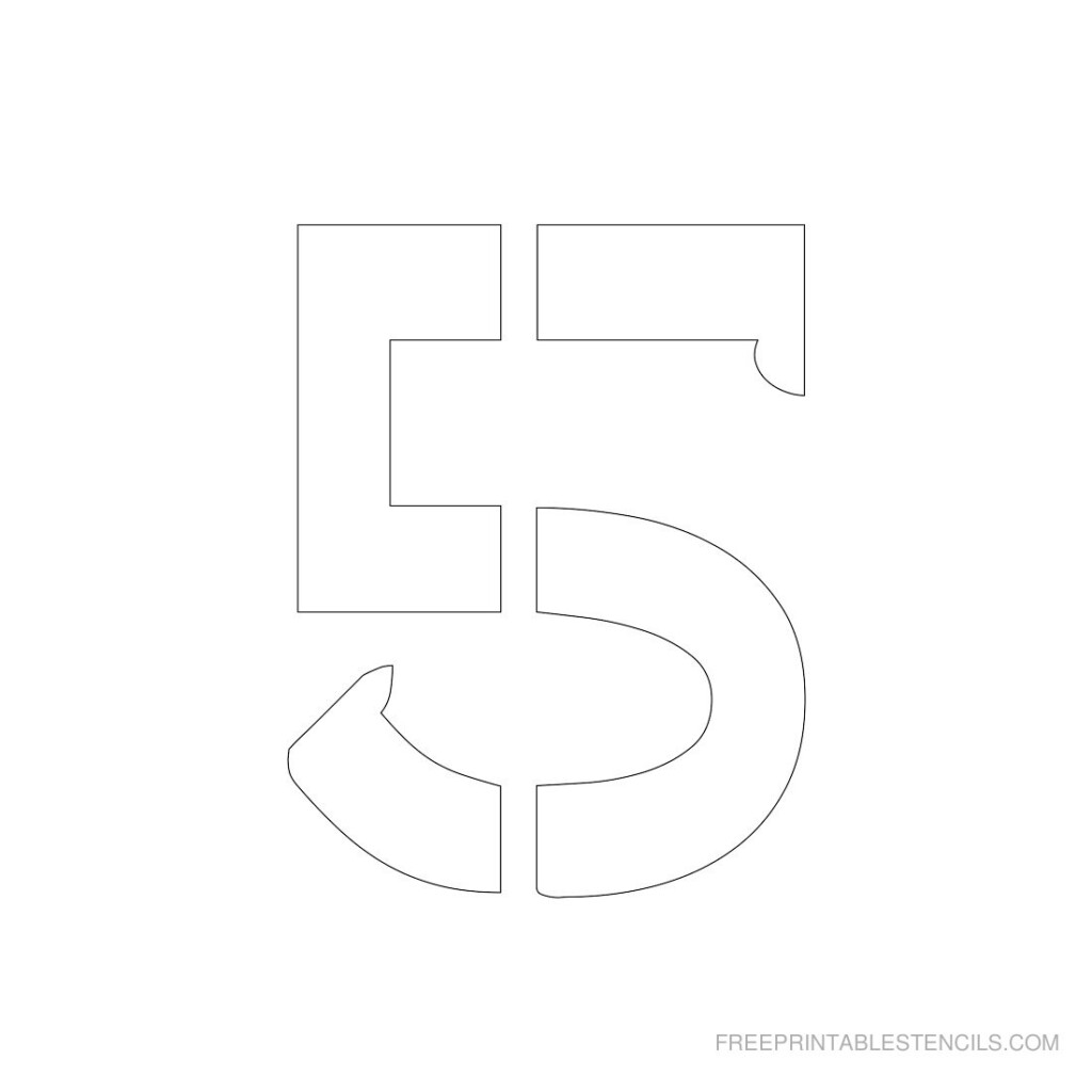 Free Printable 3 Inch Number Stencils 1 10
