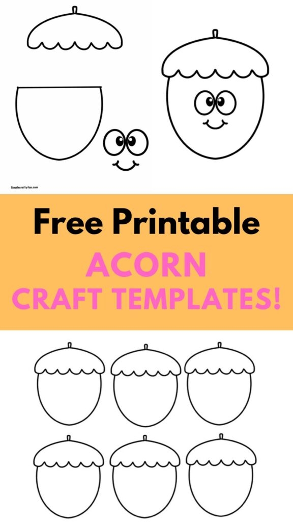Free Printable Acorn Crafts And Templates