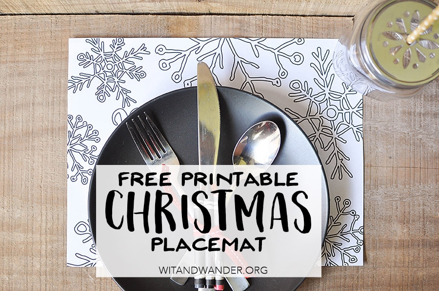 Free Printable Adult Coloring Page Christmas Placemat Our 