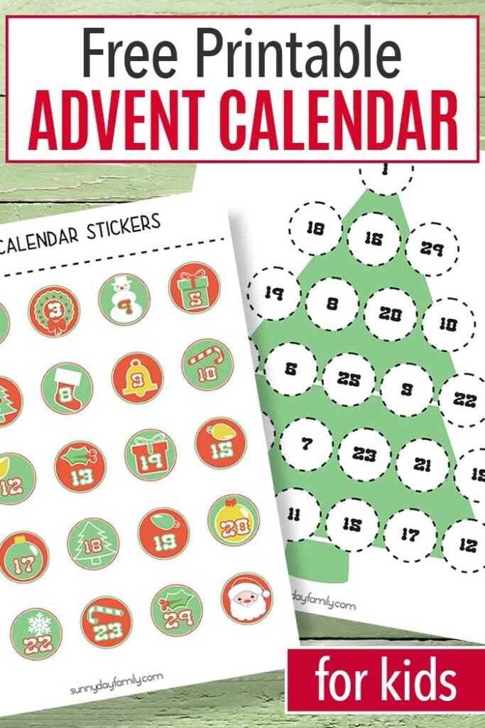 Free Printable Advent Calendar For Children