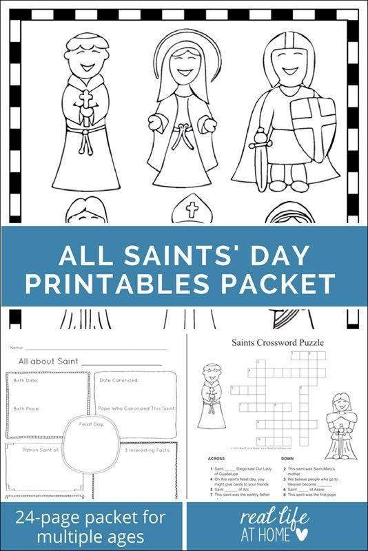 Free Printable All Saints Day Worksheets