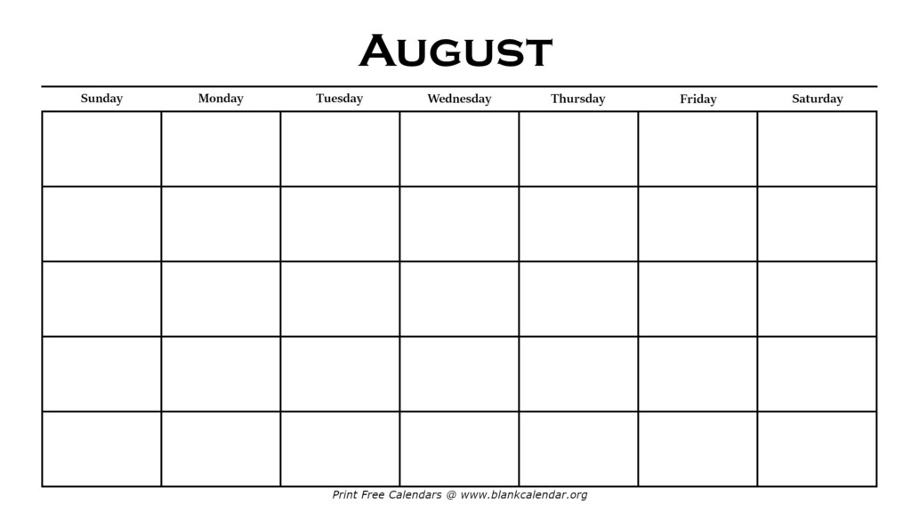 Free Printable August 2022 Calendars Wiki Calendar August 2023 