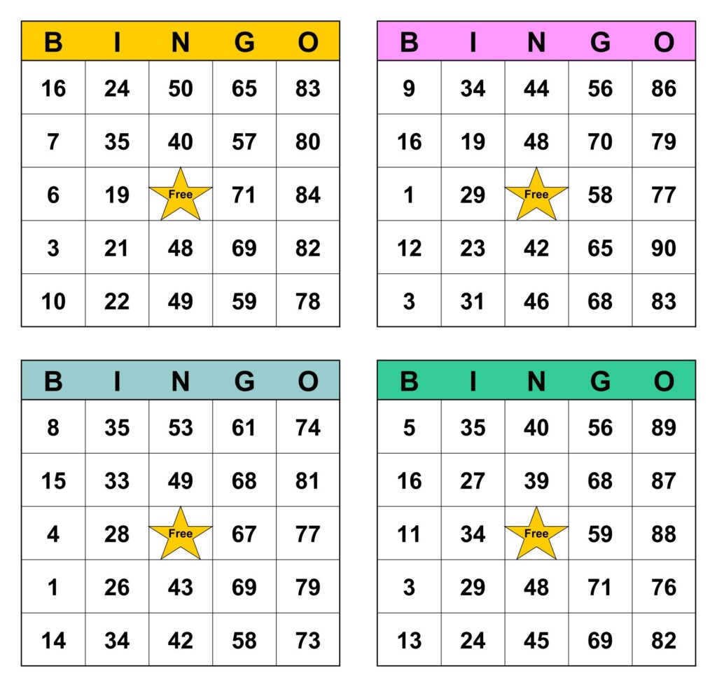 Free Printable Bingo Cards With Numbers