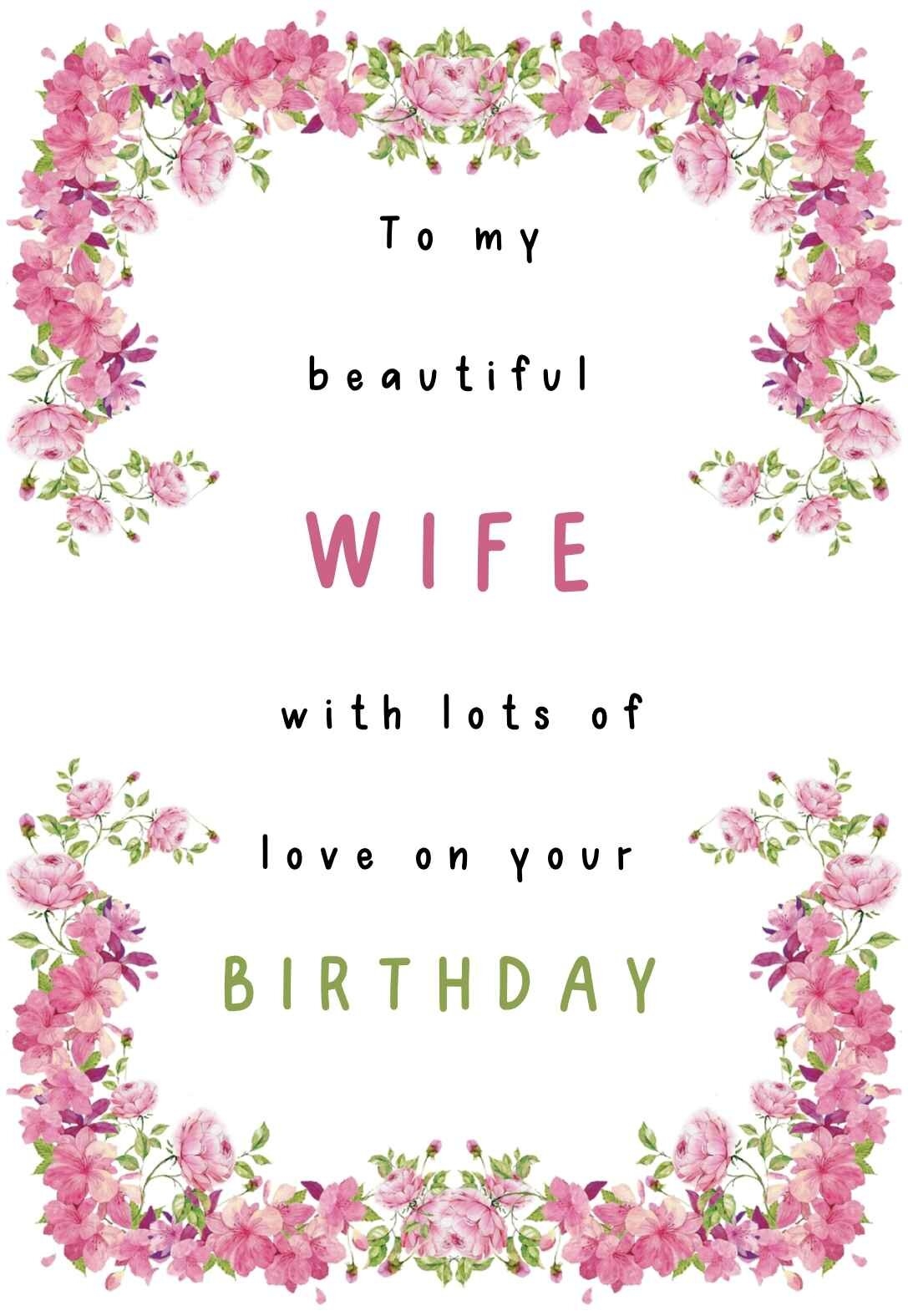 Free Printable Birthday Cards For Wife