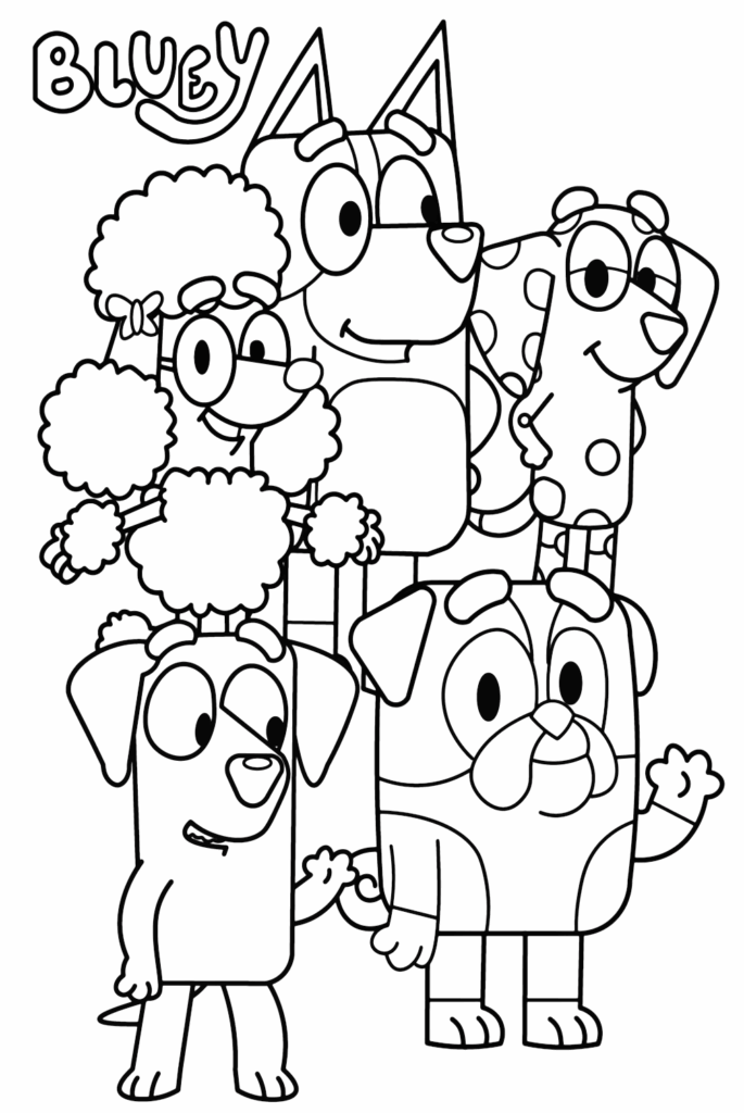 Free Printable Bluey Coloring Pages For Kids Artofit