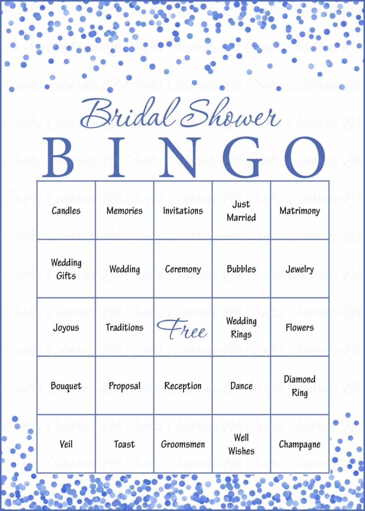 Free Printable Bridal Bingo Template