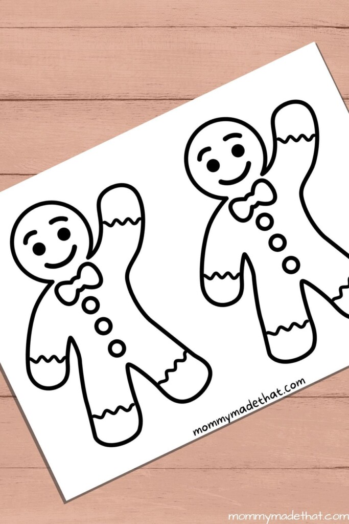 Free Printable Brown Gingerbread Man Template Social Media Template
