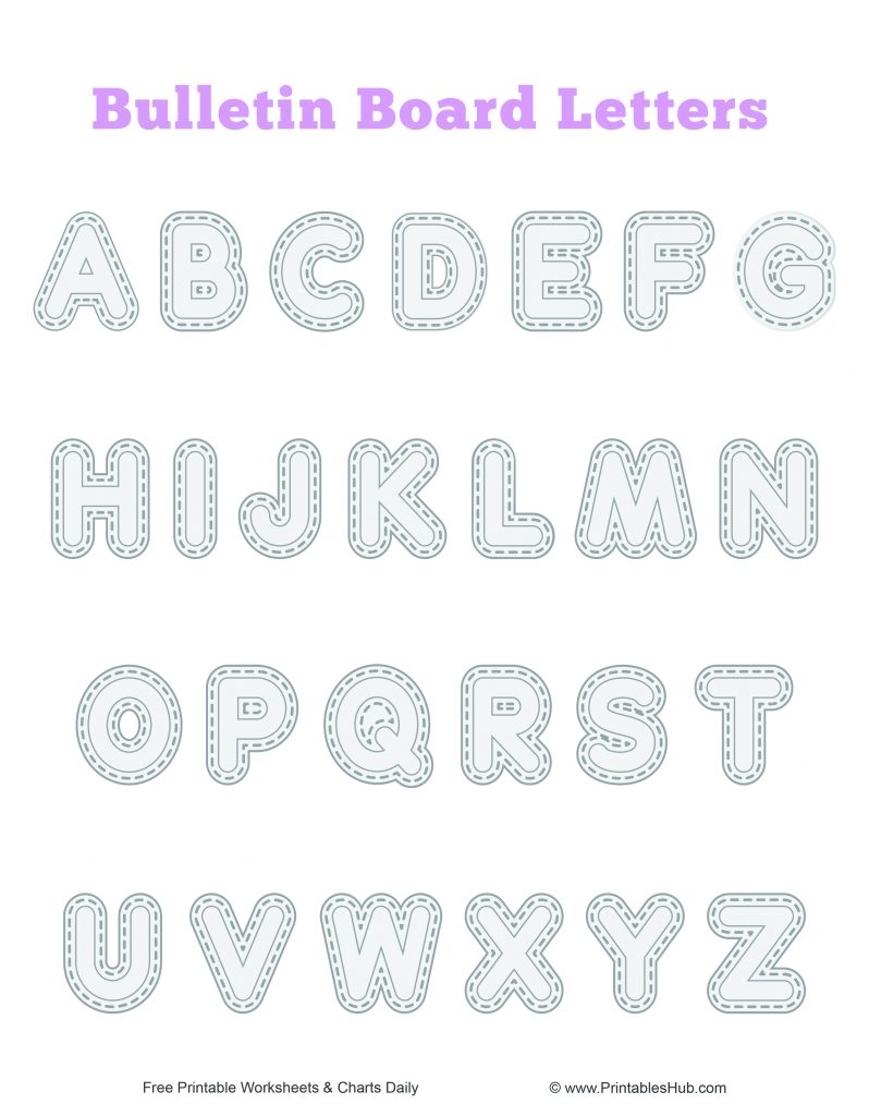 Free Printable Bulletin Board Letters Templates PDF Printables Hub