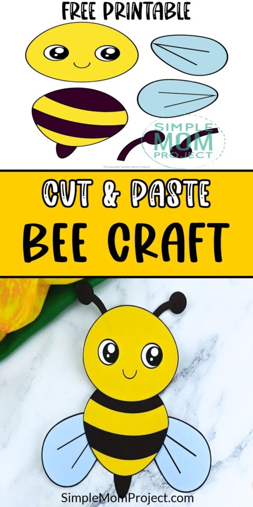 Free Printable Bumble Bee Craft Template Bee Crafts Bumble Bee Craft 