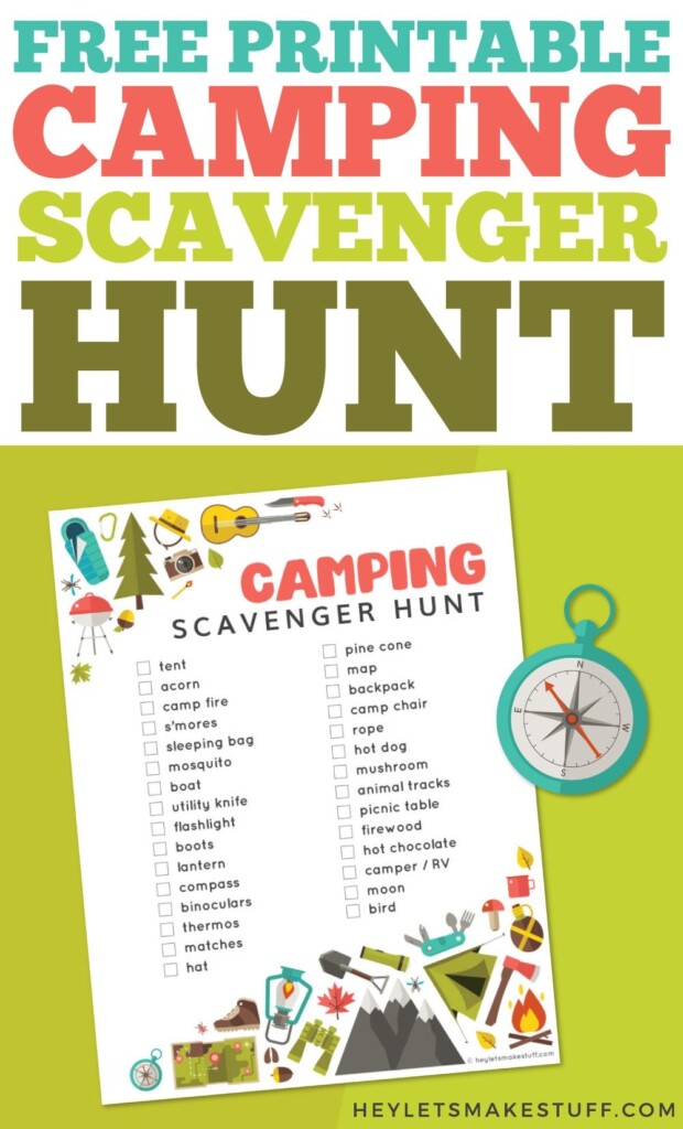 Free Printable Camping Scavenger Hunt Hey Let 39 s Make Stuff