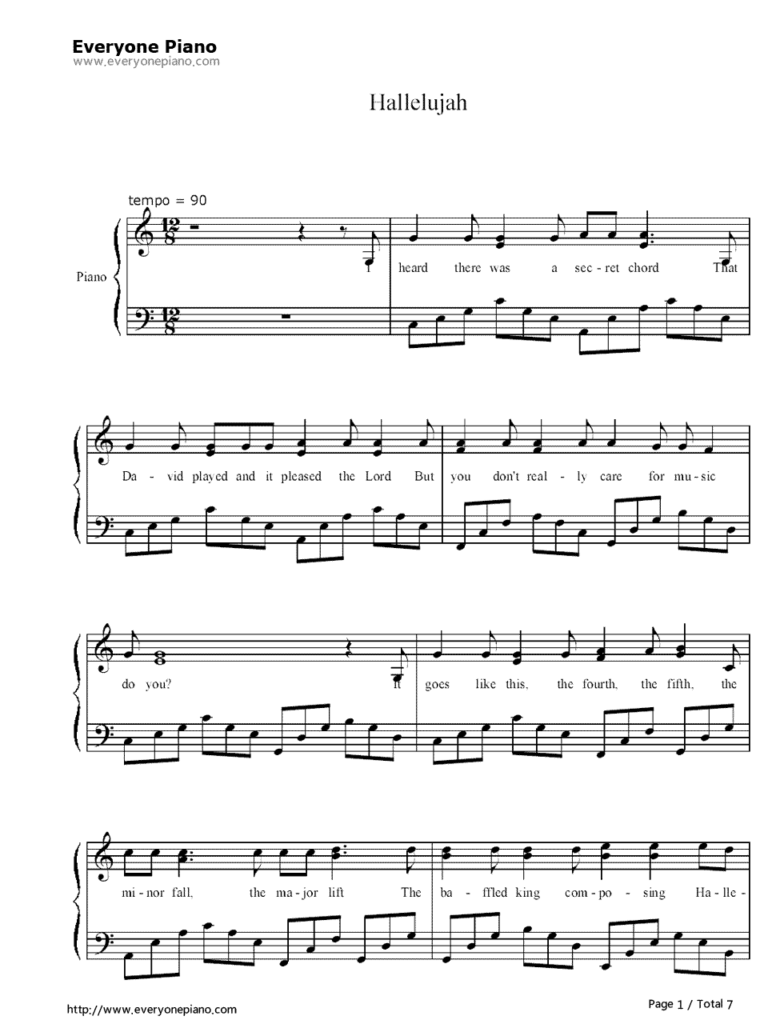 Free Printable Christmas Hallelujah Sheet Music Educational Printable 