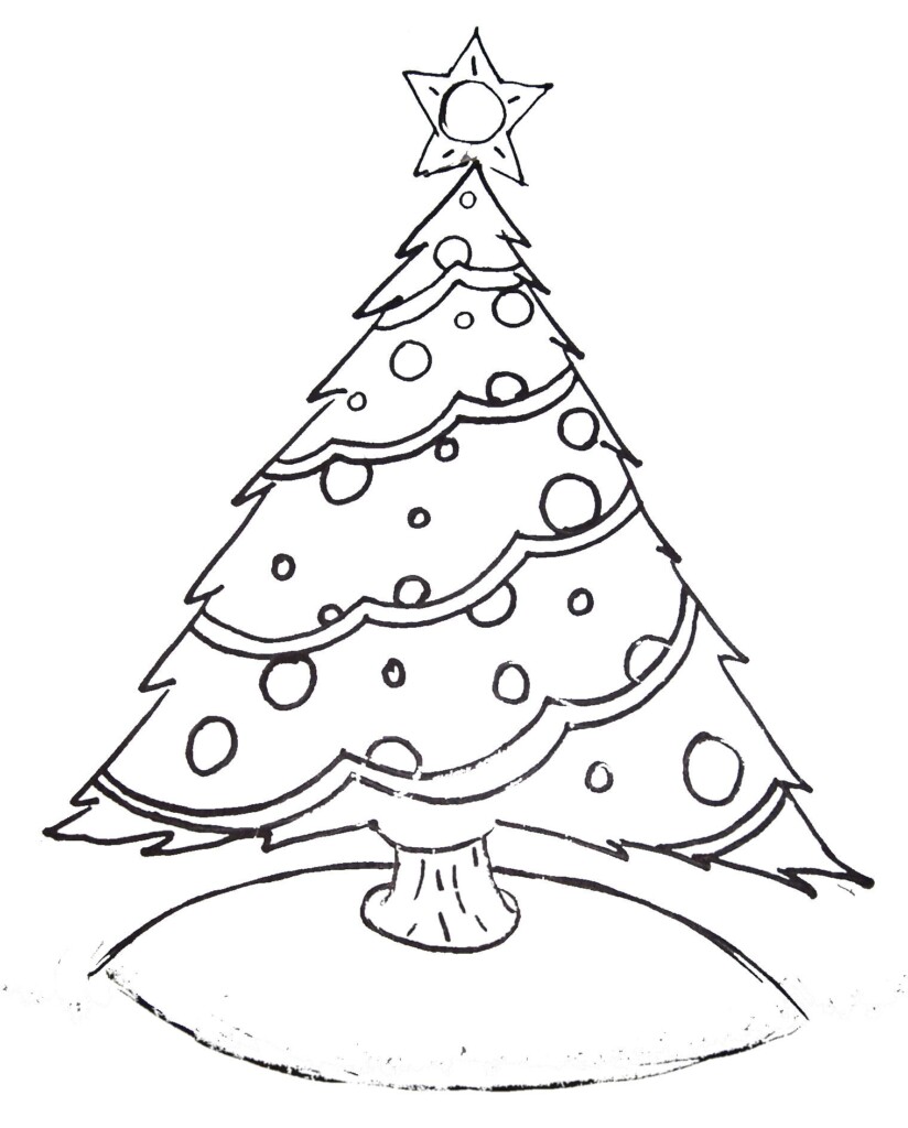 Free Printable Christmas Tree And Santa Coloring Pages Kids Creative 