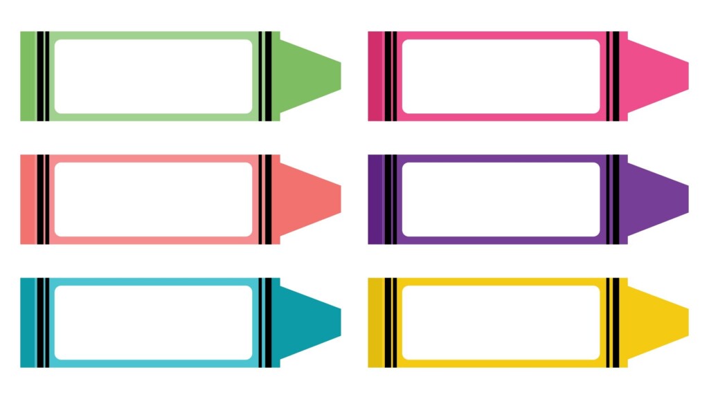 Free Printable Crayon Name Tag Template Printable Templates Protal