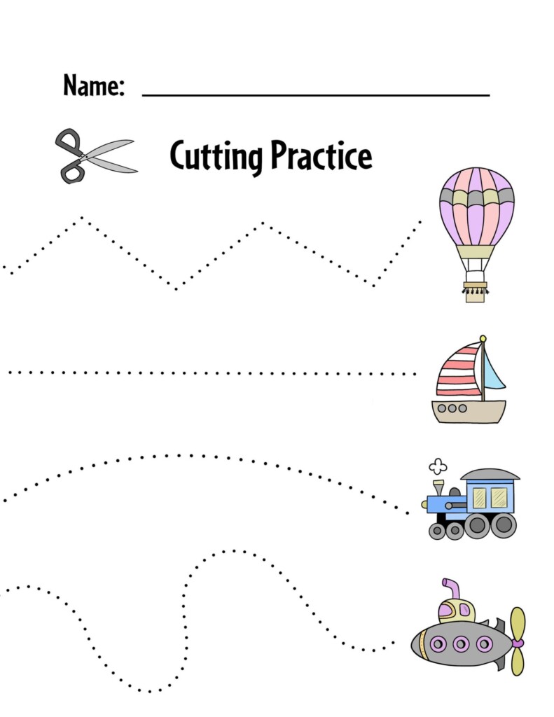 Free Printable Cutting Worksheets For Preschoolers The Hollydog Blog